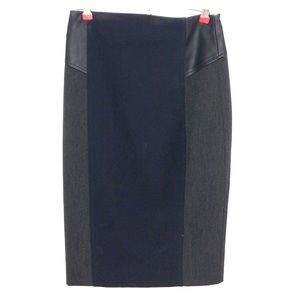 Purple gray and black leather pencil skirt size 0